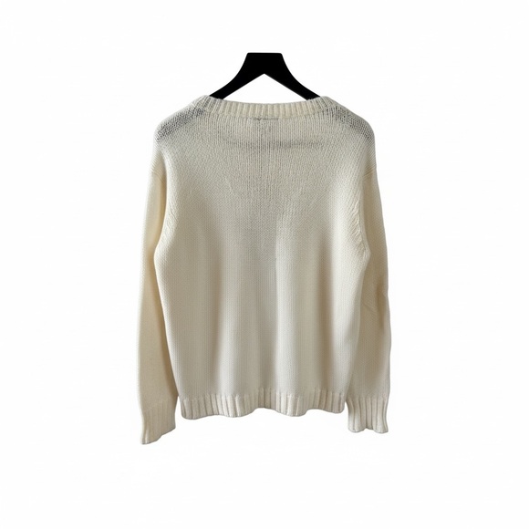 Wooden Ships Cream Sweater with Lightning Bolt Design - Picture 2 of 4